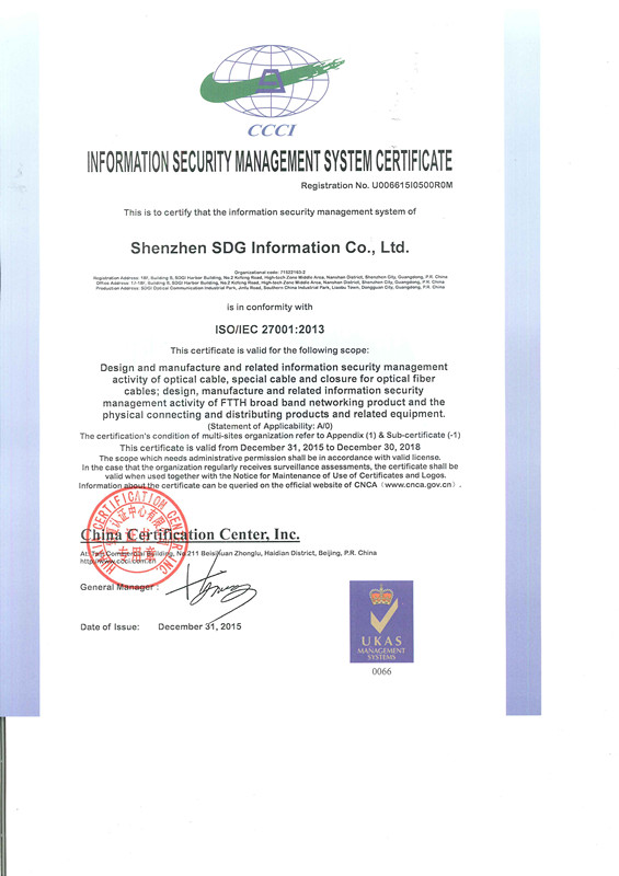 ISO27001:2013信息安全管理體系